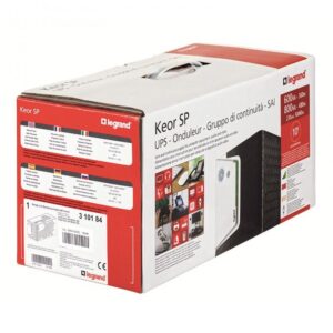 UPS LEGRAND, "KEOR SP", Line Int. cu management, mini tower, 1000VA/600W, AVR, IEC x 2/ Schuko x 2, back-up 1 - 10 min., "000000000000310187" (timbru verde 11 lei)