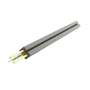 Rola fibra optica 4 fibre flat drop SM, 1000m, 100N, intarziere la flacara, protectie apa, LSZH, int/ext - SAMM "004F-U-(ZN-2P)H-1x4-A2"
