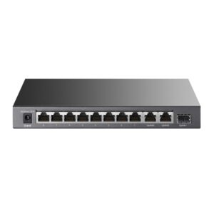 Switch POE+ TP-Link 8-Port 10/100Mbps + 3-Port Gigabit Desktop Switch with 8-Port PoE+, carcasa metalica "TL-SL1311P" (timbru verde 2 lei)