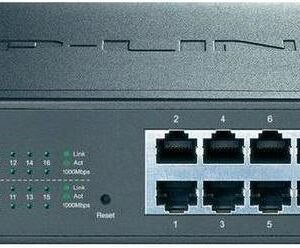 SWITCH TP-LINK 16 porturi Gigabit, carcasa metalica, rackabil "TL-SG1016DE" (timbru verde 2 lei)