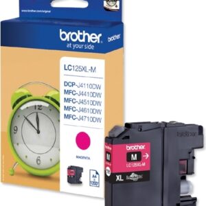 Cartus Cerneala Original Brother Magenta, LC125XLM, pentru DCP-J4110|MFC-J4410|J4510|J4610|J4710|J6520|J6920, 1.2K, (timbru verde 0.15 lei), "LC125XLM"