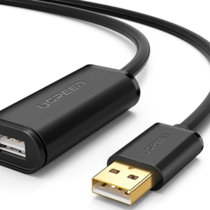 CABLU USB Ugreen prelungitor, "US121" USB 2.0 (T) la USB 2.0 (M), conectori auriti, 10m, negru, "10321" (timbru verde 0.18 lei) - 6957303813216