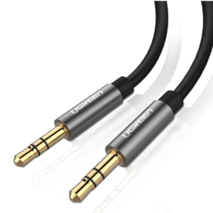 CABLU audio Ugreen, "AV119" stereo 3.5 mm jack (T) la 3.5 mm jack (T), 2m, conectori auriti, negru "10735" (timbru verde 0.18 lei) - 6957303817351