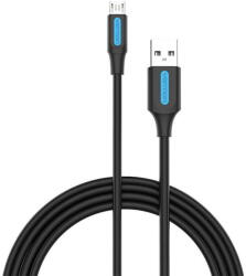 Cablu alimentare si date Vention, USB 2.0 (T) la micro USB (T), 1.5m rata transfer 480 Mbps, invelis PVC, negru, "COLBG" (timbru verde 0.18 lei) - 6922794748712