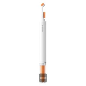PERIE CURATARE Baseus, design retractabil, doua capete curatare si burete, perfecta pentru casti TWS, mouse, tastatura etc., alb "NGBS000002" - 6932172614188