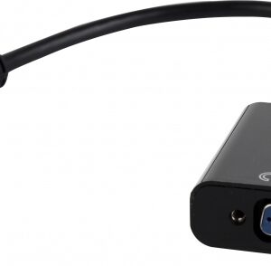 CABLU video GEMBIRD, splitter HDMI(T) la VGA(M)+Jack 3.5mm(T), 15cm, rez max Full HD la 60Hz, converteste semnal digital HDMI in analog VGA+3.5 mm jack,negru, "A-HDMI-VGA-03" (timbru verde 0.08 lei)