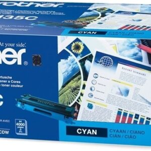 Toner Original Brother Cyan, TN135C, pentru MFC-9440|9450|9840|9040|HL-4070|4040|4050, 4K,"TN135C"