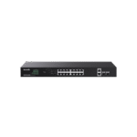 SWITCH TENDA unmanaged, 16 porturi POE RJ-45 gigabit, 2 porturi uplink gigabit RJ-45 si 2 porturi SFP IEEE 802.3af/at, max PoE 250W, metalic "TEG1120P-16-250W"  (timbru verde 2 lei)