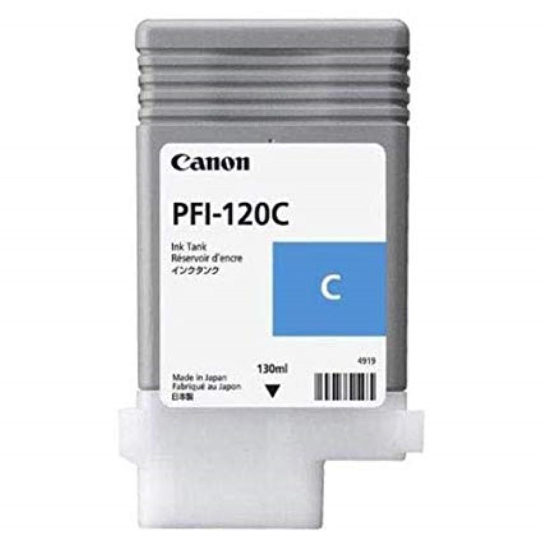 Cartus Cerneala Original Canon Cyan, PFI-120C, pentru IPF TM-200|TM-205|TM-300|TM-305, 130ml, (timbru verde 0.15 lei),NOPP, "2886C001AA"