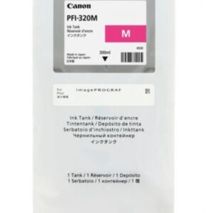 Cartus Cerneala Original Canon Magenta, PFI-320M, pentru IPF TM-200|TM-205|TM-300|TM-305, 300ml, (timbru verde 0.15 lei),NOPP, "2892C001AA"
