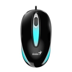 MOUSE Genius, "DX-Mini", PC sau NB, cu fir, USB, optic, 1000 dpi, butoane/scroll 3/1, LED, negru, "31010025404" (timbru verde 0.18 lei)