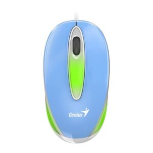 MOUSE Genius, "DX-Mini", PC sau NB, cu fir, USB, optic, 1000 dpi, butoane/scroll 3/1, LED, albastru, "31010025406" (timbru verde 0.18 lei)