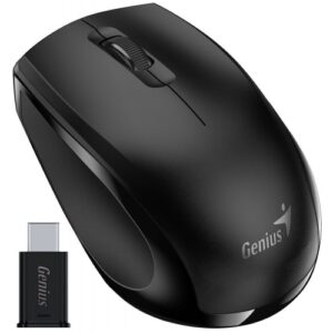 MOUSE Genius, "NX-8006S", PC sau NB, wireless, 2.4GHz, optic, 1200 dpi, butoane/scroll 3/1, USB-C, negru, "31030036400" (timbru verde 0.18 lei)