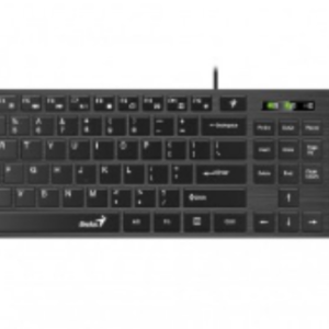 TASTATURA GENIUS USB, 104 taste (chocolate style), black, "SlimStar 126" "31310017400" (timbru verde 0.8 lei)