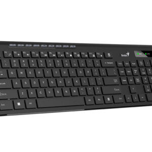 TASTATURA GENIUS wireless, multimedia, 104 taste + 12 taste multimedia, design ergonomic, USB, negru, "SlimStar 7230" "31310021400"  (timbru verde 0.8 lei)