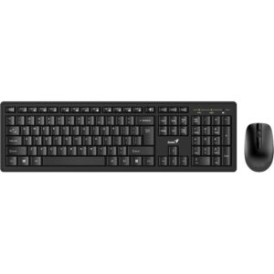 KIT wired GENIUS USB, tastatura 104 taste (concave) + mouse optic 1000dpi, 3 butoane, black, "SlimStar C126" "31330007400"  (timbru verde 0.8 lei)