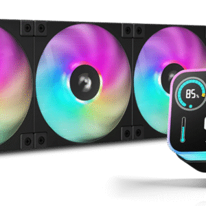COOLER DeepCool "LQ360", skt. Intel si AMD, racire cu lichid, 3 x 120mm, 600 - 2400 RPM, iluminare RGB adresabil, afisaj LCD, negru "R-LQ360-BKLSMW-G-1" (timbru verde 2.00 lei)