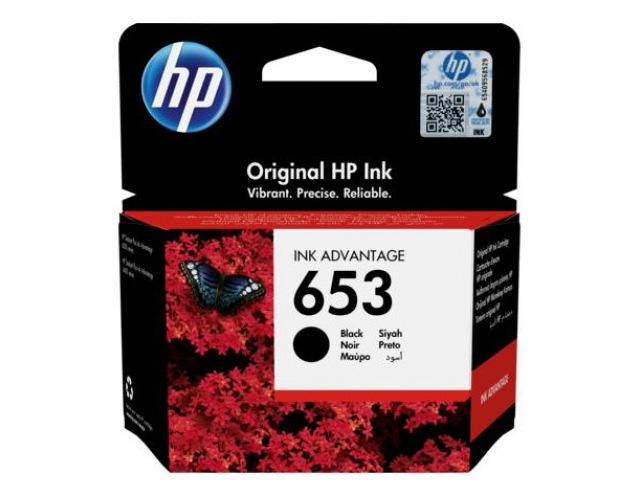 Cartus Cerneala Original HP Black, nr.653, pentru DJ 6075|6475 AIO, , (timbru verde 0.15 lei), "3YM75AE"