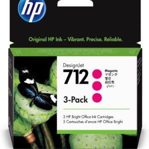 Tri-Pack Original HP Magenta, nr.712, pentru DesignJet Studio 24|Studio 36|T230|T250|T630|T650, 29ml, (timbru verde 0.45 lei), "3ED78A"
