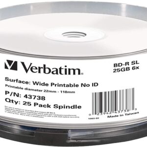 BD-R VERBATIM 25GB, Viteza 6X,  25PK SPINDLE, "43738"
