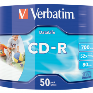 CD-R VERBATIM 700MB, VITEZA 52X, WRAPPED 50 BUC, "43794"