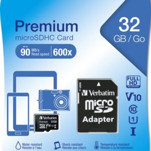 MEMORIE MICRO SDHC VERBATIM 32GB C10 "44083" (timbru verde 0.03 lei)