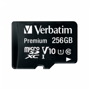 MEMORIE SD CARD VERBATIM 256GB CLASA 10 ADAPTOR INCLUS "44087" (TIMBRU VERDE 0.03 LEI)