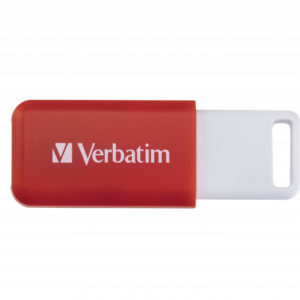 MEMORIE USB VERBATIM DATABAR 16GB USB 2.0 ROSU "49453" (TIMBRU VERDE 0.03 LEI)