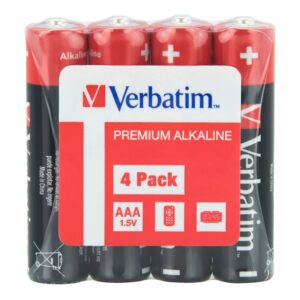 BATERIE VERBATIM  AAA (R3), 1.5V alcalina,  4 buc., shrink wrap "49500" (timbru verde 0.32 lei)