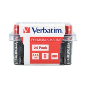 BATERIE VERBATIM  AAA (R3), 1.5V alcalina, 24 buc., "49504" (timbru verde 0.48 lei)