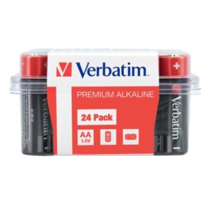 BATERIE VERBATIM  AA (R6), 1.5V alcalina, 24 buc., "49505" (timbru verde 0.96 lei)