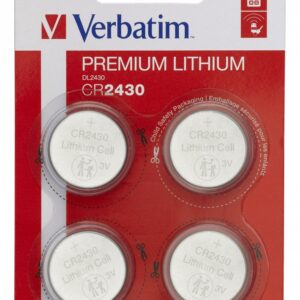 BATERIE VERBATIM, butoni (CR2430), 3V litiu, 4 buc., "49534" (timbru verde 0.04 lei)