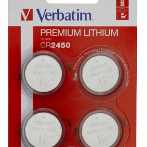 BATERIE VERBATIM, butoni (CR2450), 3V litiu, 4 buc., "49535" (timbru verde 0.04 lei)