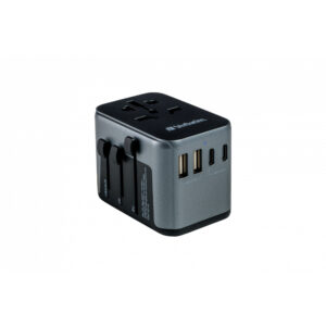 Adaptor universal Verbatim UTA-03, 6-in-1Priza cu USB-C PD si QC, 2 x USB-C, 2 x USB-A "49545" (timbru verde 0.18 lei)