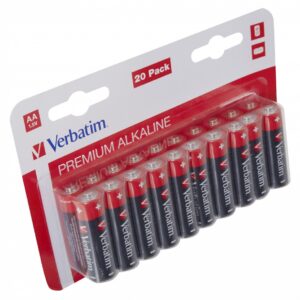 BATERIE VERBATIM  AA (R6), 1.5V alcalina, 20 buc., "49877" (timbru verde 0.8 lei)