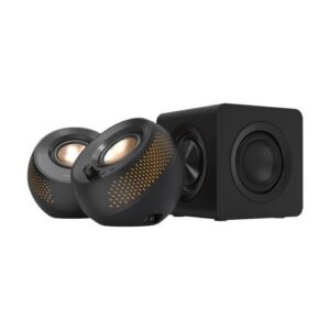 CREATIVE PEBBLE X Plus USB-C 2.1 Speakers w/Bluetooth 5.3, RGB Lighting, Aux, black "51MF0495AA000" (timbru verde 0.8 lei)