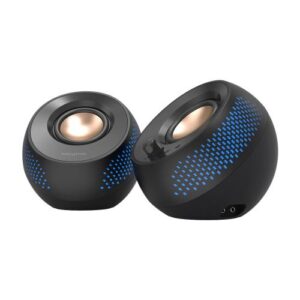 CREATIVE PEBBLE X USB-C 2.0 Speakers w/Bluetooth 5.3, RGB Lighting, Aux, black "51MF1715AA000" (timbru verde 0.8 lei)