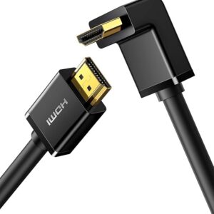 CABLU video Ugreen, "HD103" HDMI (T) la HDMI (T) 4K la 30Hz, unghi 90 grade la un cap, lungime 2m, conectori auriti, negru "10173" (timbru verde 0.08 lei) - 6957303811731