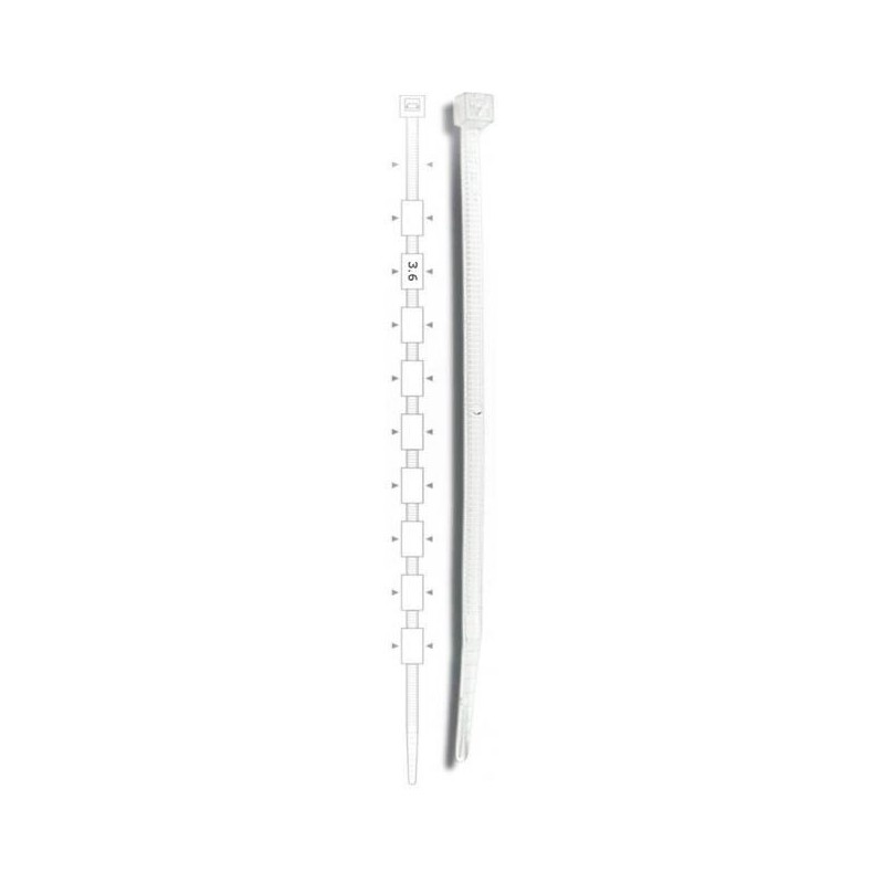 Brida plastic 3,5 x 200 (100buc) - ELEMATIC, "5214/C"