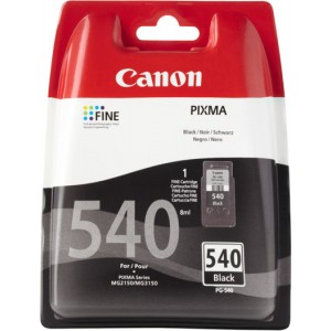 Cartus Cerneala Original Canon Black, PG-540 EUR, pentru Pixma MG2150|MG2250|MG3150|MG3250|MG3550|MG3650|MG4150|MG4250|MX375|MX395|MX435|MX455|MX475|MX515, 8ml, (timbru verde 0.15 lei), "5225B001AA"