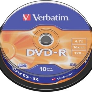 DVD-R VERBATIM  4.7GB, 120min, viteza 16x,  10 buc, Single Layer, spindle, "Matt Silver" "43523" 951762