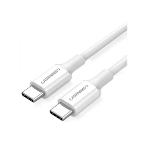 CABLU alimentare si date Ugreen, "US300", Fast Charging Data Cable pt. smartphone,USB Type-C la Type-C, ABS, 5A, 2m, alb "60552" (timbru verde 0.08 lei) - 6957303865529