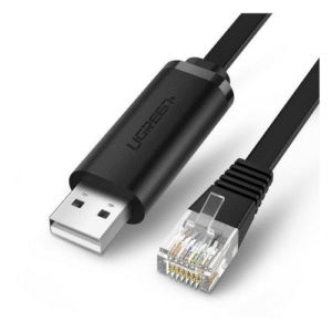 CABLU USB Ugreen adaptor, "CM204"  cablu consola USB 2.0 (T) la RJ-45(T), 3m, negru, "60813" (timbru verde 0.08 lei) - 6957303868131