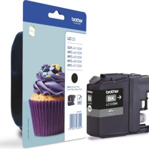Cartus Cerneala Original Brother Black, LC123BK, pentru DCP-J4110| MFC-J4410|J4510|J4610|J4710|J6520|J6920, 600, (timbru verde 0.15 lei), "LC123BK"
