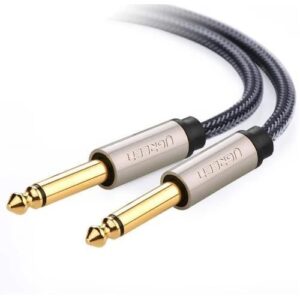CABLU audio Ugreen, "AV128" TRS jack 6.5 mm (T) la jack 6.5 mm(T), lungime 1m, gri "10636" (timbru verde 0.18 lei) - 6957303816361