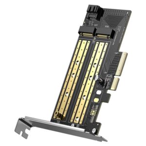 ADAPTOR Ugreen, "CM302" 2 X M.2 (M)(NVMe) la PCle 3.0, adaptor pt. SSD M.2 cu form factor 2280, 2260, 2242 si 2230 "70504" - 6957303875047