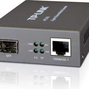 MEDIA CONVERTOR TP-LINK RJ45 1000M la slot SFP 1000M cu suport Module MiniGBIC, montabil in sasiu "MC220L"