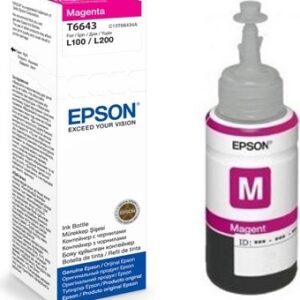 Cartus Cerneala Original Epson Magenta, T66434A, pentru L100|L120||L200|L110|L210|L220|L300|L355|L550,  , (timbru verde 0.15 lei), "C13T66434A"(RAPO)
