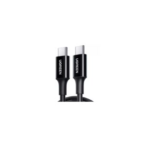 CABLU alimentare si date Ugreen, "US300", Fast Charging Data Cable pt. smartphone,USB Type-C la Type-C, 1m, negru "80371" (timbru verde 0.08 lei) - 6957303883714