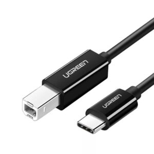 CABLU USB Ugreen pt. imprimanta, "US241" USB Type-C (T) la USB 2.0 Type-B (T), 1m, negru, "80811" (timbru verde 0.08 lei) - 6957303888115